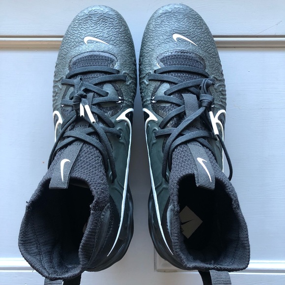 Nike Alpha Huarache NXT Mid Metal Baseball Cleats Black - Picture 4 of 7